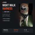 ROXVIK Night Walk harness in Black at night