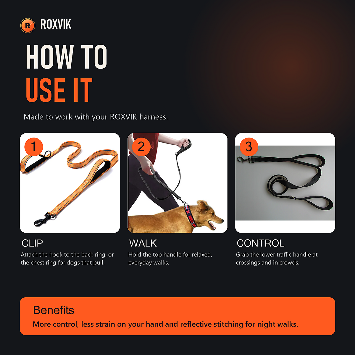 How to use the ROXVIK leash